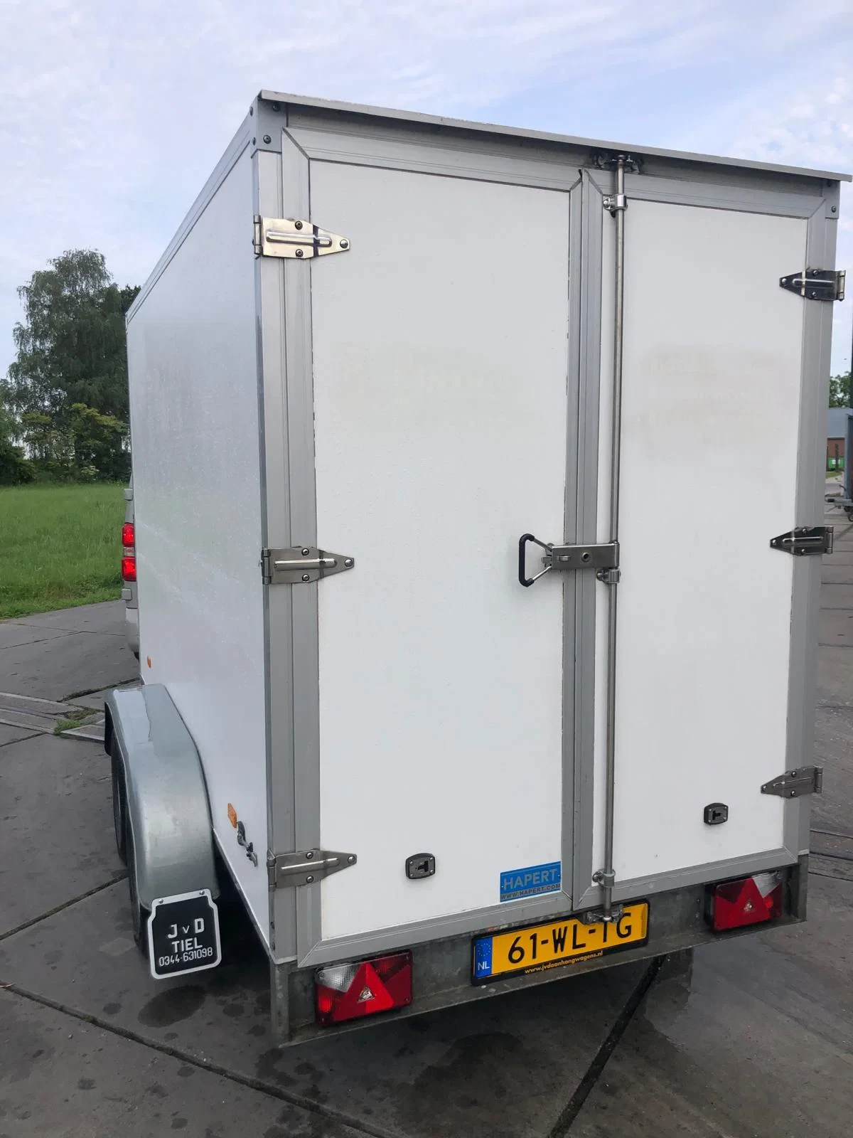 Hapert 2015 - K2000 Gesloten Tandemas aanhangwagen 2 achterdeuren 61-WL-TG afbeelding 4