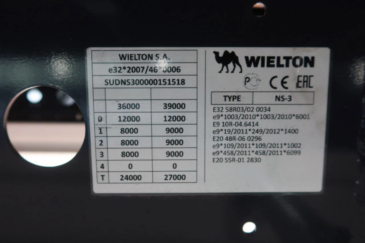 Wielton 2025 - 3 Asser. Gesloten met Dhollandia klep 2500 kg Lift as obrázek 18