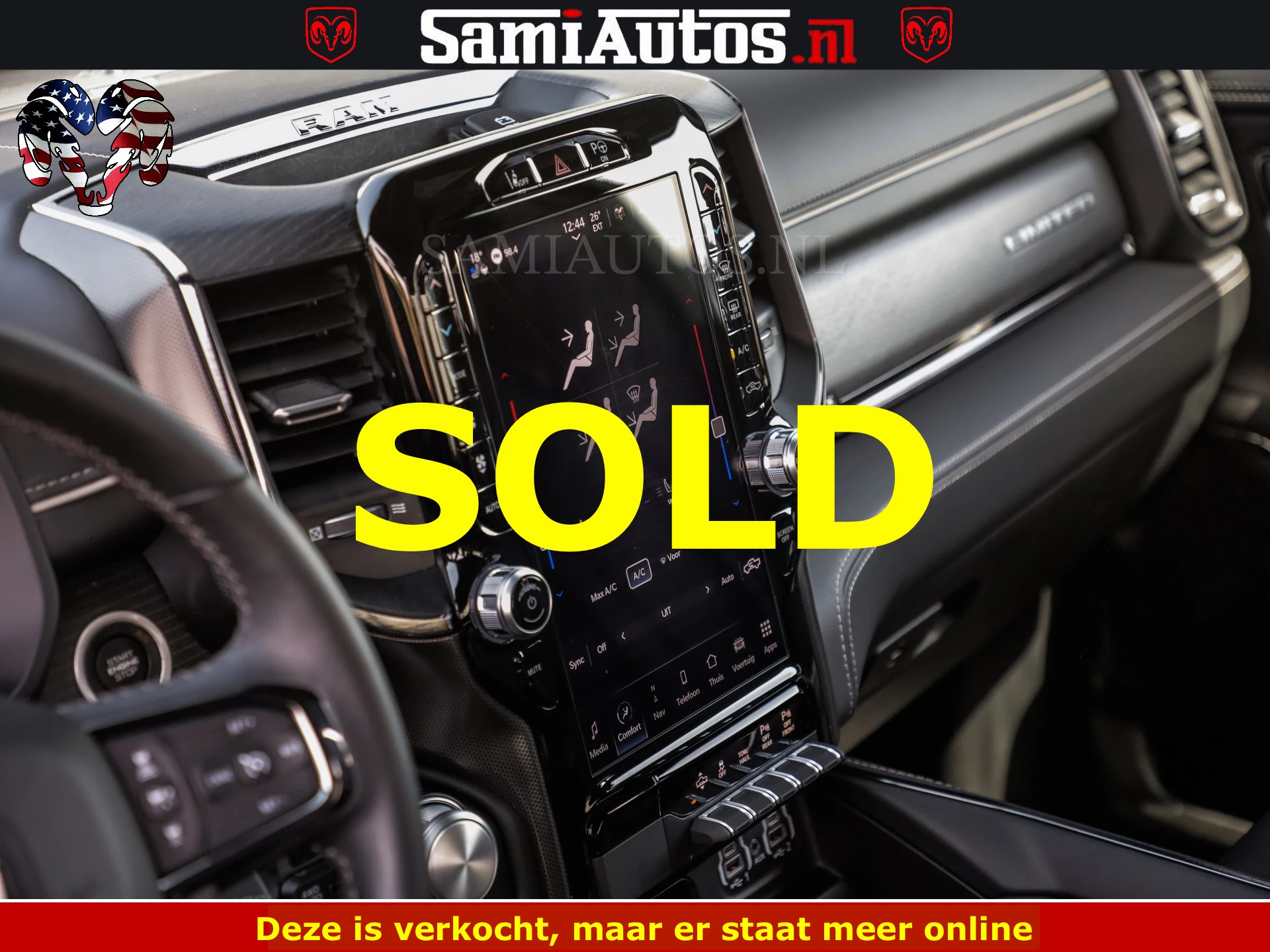 Dodge Ram Pick-Up 2024 - DELMONICO | LIMITED NIGHT 5.7 V8 | BOM VOL | HUD | LUCHTVERING | MEEST LUXE DUBBELE CABINE | 5 PERSOONS | obrázek 52