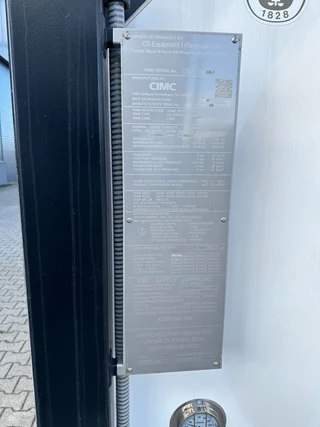 CIMC N/A 2022 - NEW / UNUSED,  for  FOOD STUFF or CHEMICAL, 20FT ISO,  25.030L, L4BN, UN Portable, T11, test: 1-2027 imagen 11