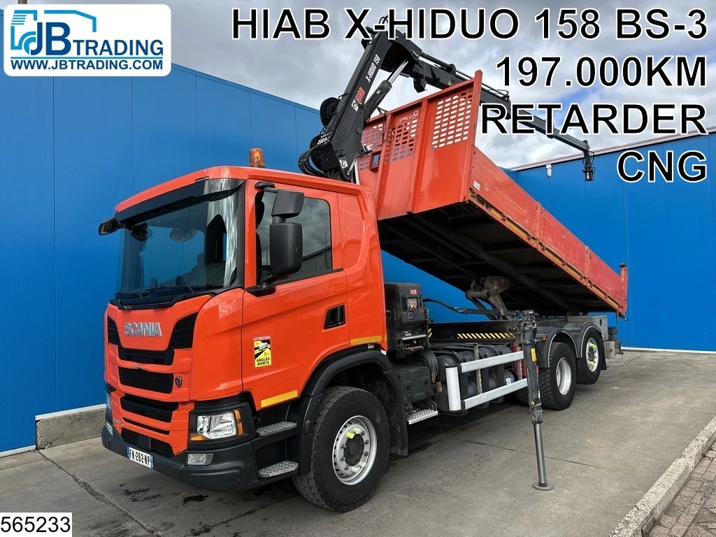 Scania G 2020 - 410 EURO 6d, CNG, 6x2, Retarder, Hiab image 1