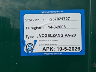 Vogelzang N/A 2008 - VA-20 / NL TRAILER / TUV:19-05-2026 / 10TON BPW AXLES / ALCOA / 2008 image 22