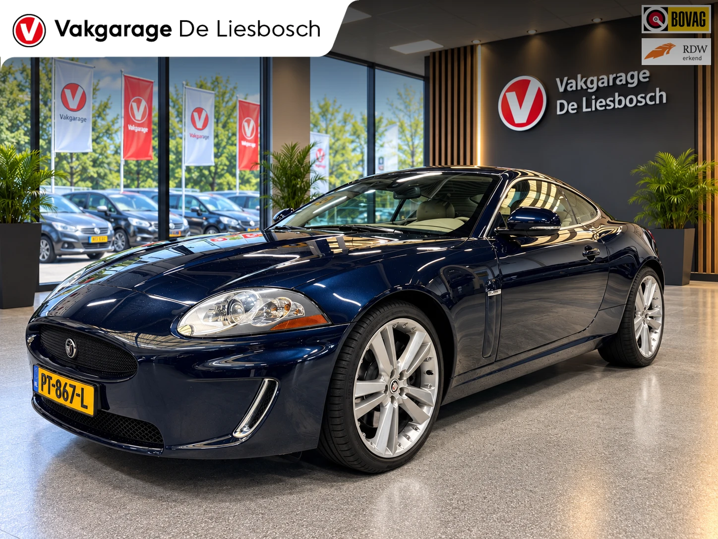 Jaguar XK 2009 - 5.0 V8 Coupé Portfolio/leer/memory/navi/boeken/20 inch/zeer nette staat afbeelding 1