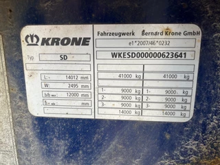 Krone N/A 2014 - SD 45FT / 4220 kg / Container Chassis / BPW + Drum obrazek 9