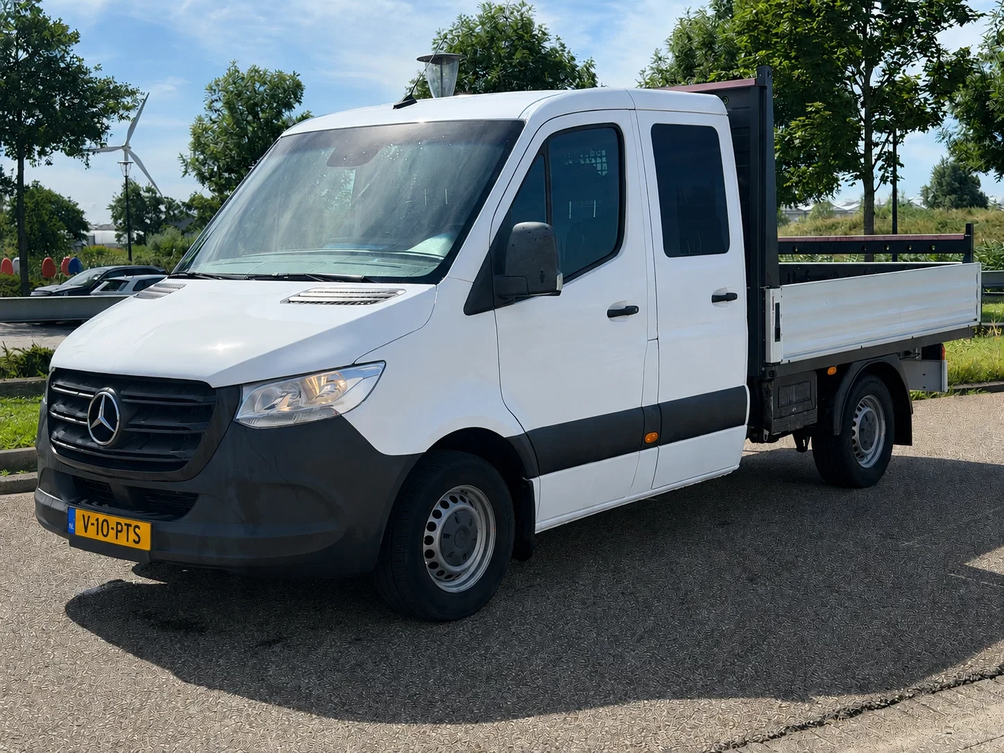 Mercedes-Benz Sprinter 2021 - 314CDI Dubbelcabine Openlaadbak Airco Navi Cruisecontrol image 2