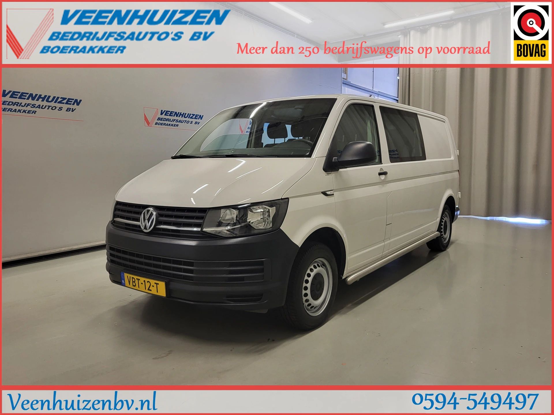 Volkswagen Transporter 2019 - 2.0TDI L2/H1 Dubbele Cabine Euro 6! afbeelding 1