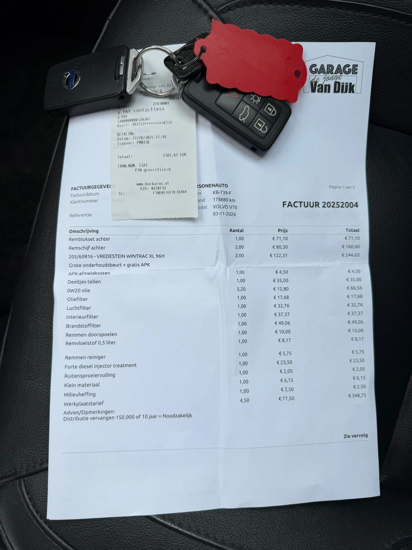 Volvo V70 2016 - 2.0 D4 Polar+ bj.2016 Autom|Navi|Leder|Trekh|Nap. afbeelding 28