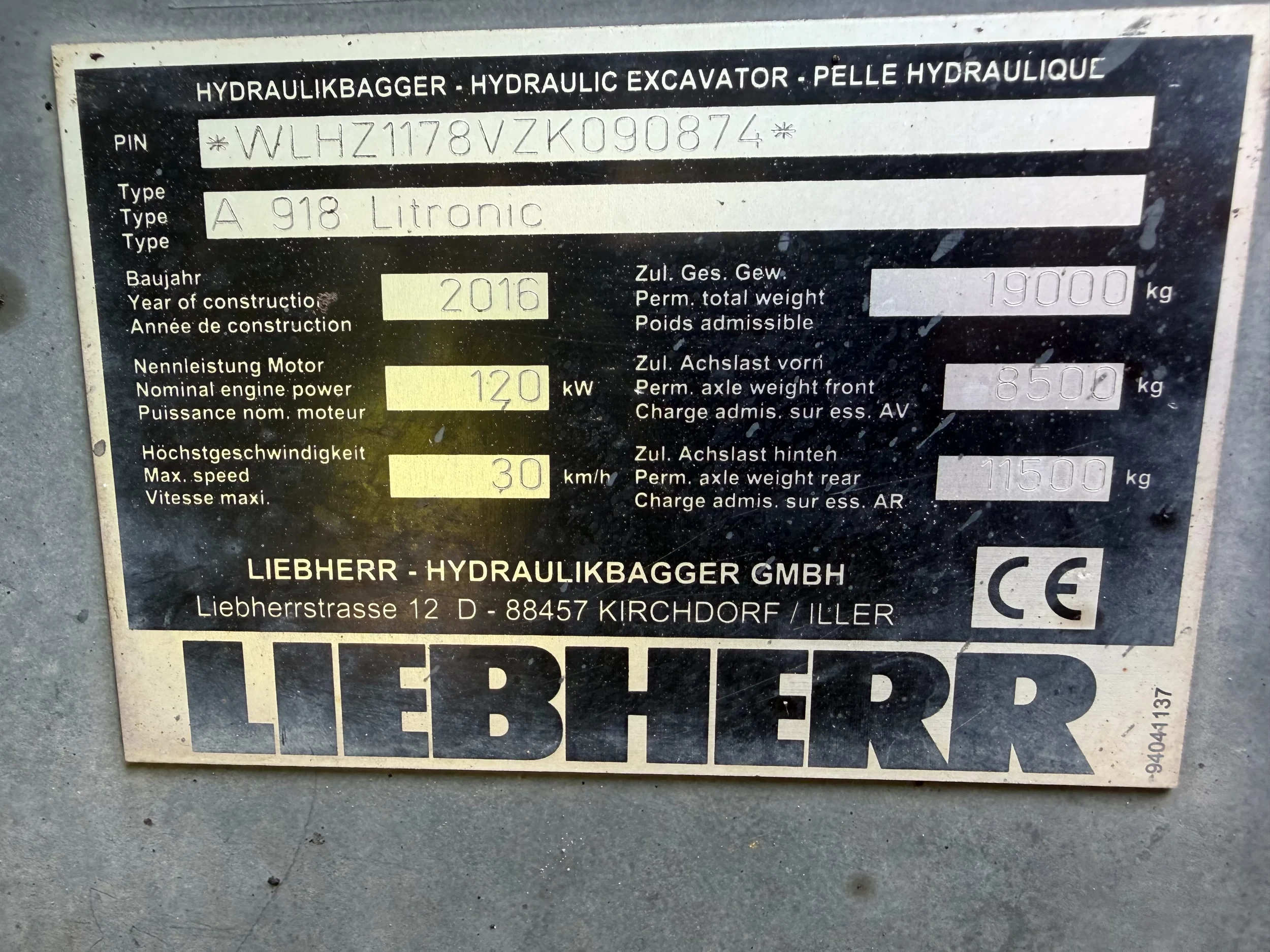 Liebherr 2016 - A918 afbeelding 26