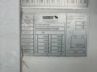 Schmitz Cargobull N/A 2016 - SKO 24/L CARRIER VECTOR 1550 D/E / DISCBRAKES / PALLETBOX / 265cm inside height obrazek 34