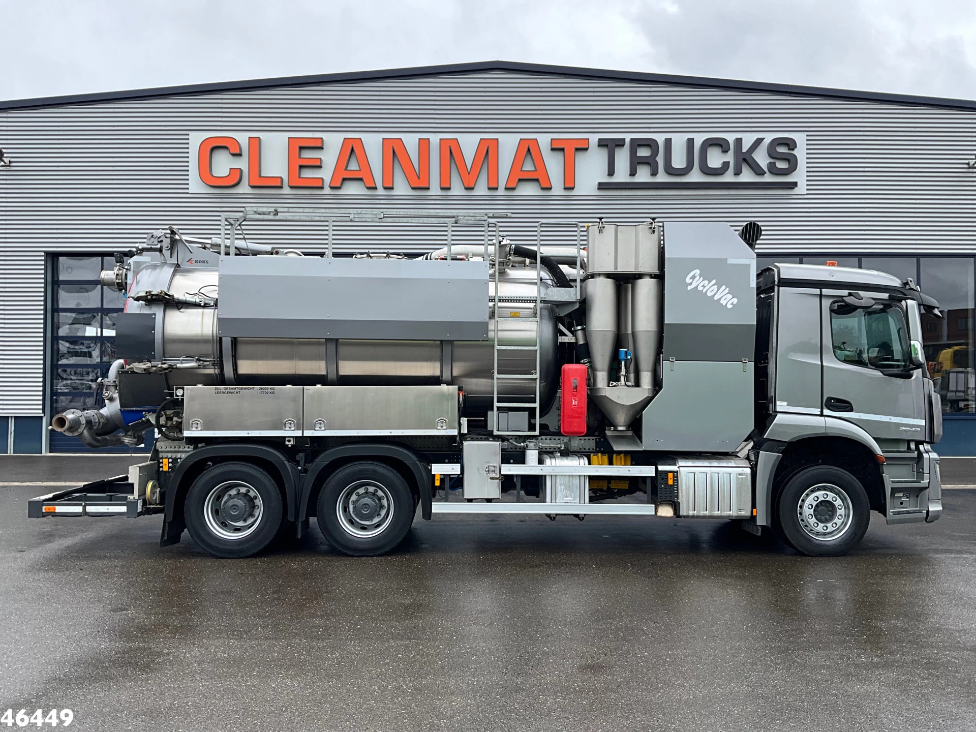 Mercedes-Benz Arocs 2643 6x4 Koks Cyclovac Vacuum Droge stoffen RVS opbouw Just 21.576 km! 2023 immagine 2