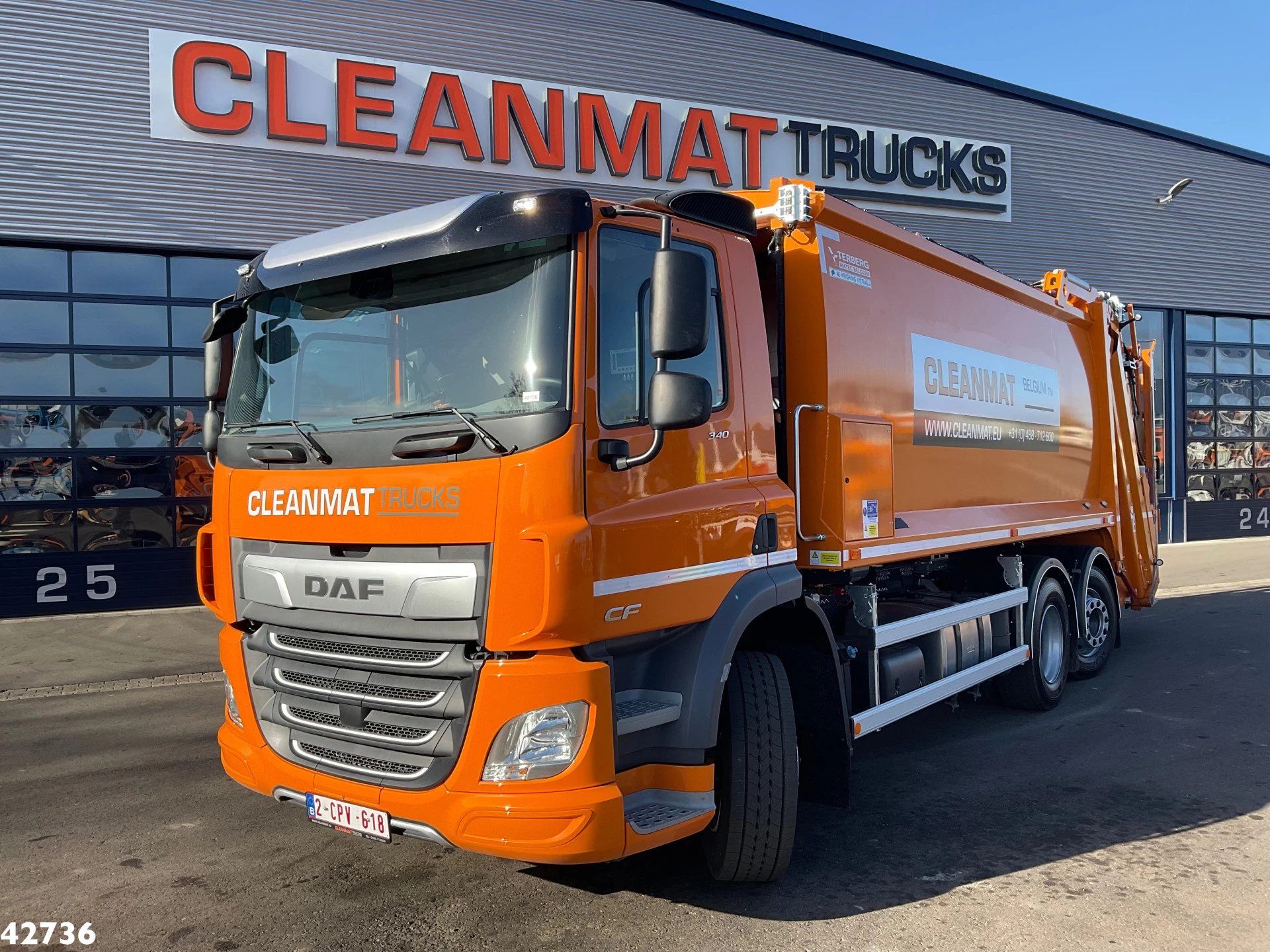 DAF FAN CF 340 Terberg RosRoca 23m³ + AE weegsysteem 2022 afbeelding 1