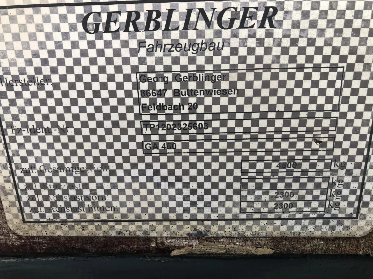 Gerblinger 2003 - GA450 2 As Vrachtwagen Aanhangwagen Open, 53-WH-XX afbeelding 18