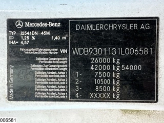 Mercedes-Benz Actros 2005 - 2541 EURO 3, 6x2, Dalby, PTO, Bogie-lift obrazek 8
