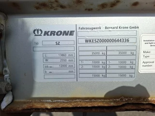Krone N/A 2015 - / SLIDING ROOF / LIFT AXLE / STEERING AXLE / REMOTED PLATFORM 2500 KG / CURTAIN SAILS / BPW 10 TON AXLES / 2015 obrazek 18