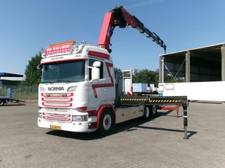 Scania R 2016 - R580 V8 HMF 4020 kraan 6x2 NL truck te koop