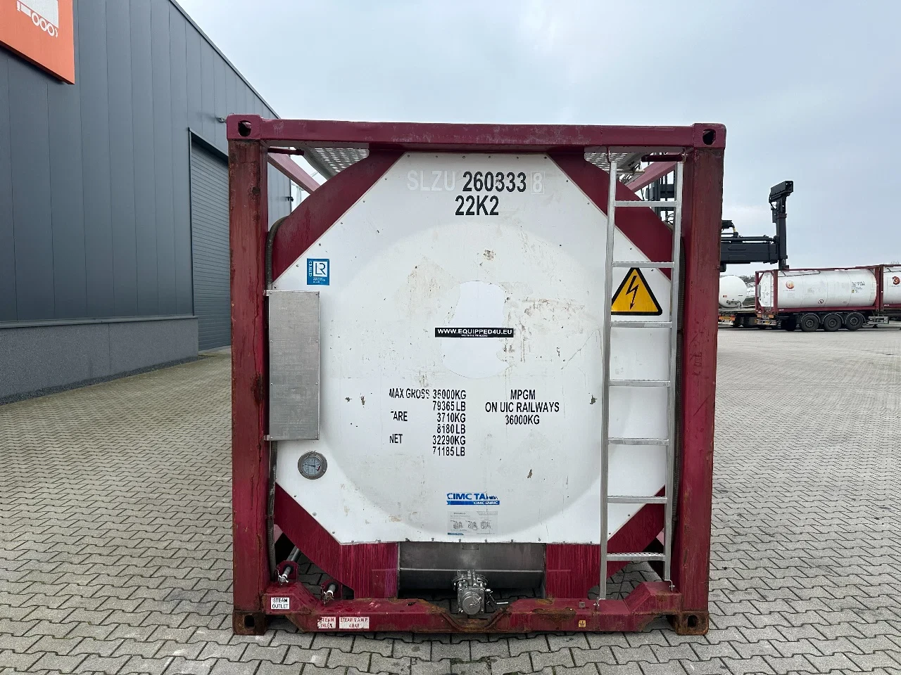 CIMC 2017 - FOOD 20FT ISO / 25.940L-1-COMP. / L4BN / UN Portable / T11 / 5Y - + CSC test: 04-2028 afbeelding 6