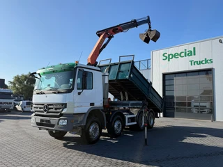 Mercedes-Benz Actros 2008 - 3236 8x4 / EPS / Blad geveerd / Palfinger Pk15002 A /Waf kipper afbeelding 3 miniatuur