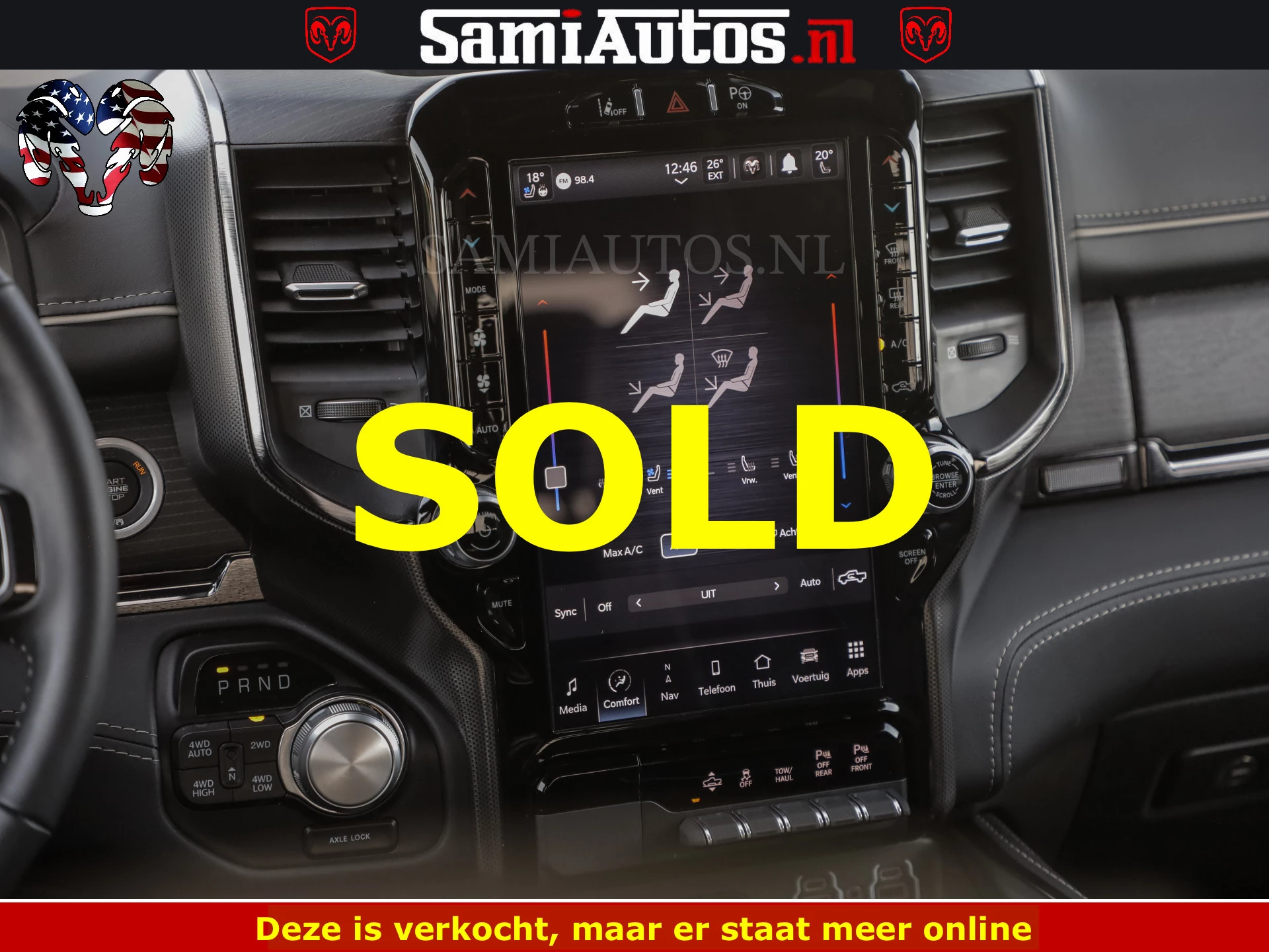 Dodge Ram Pick-Up 2024 - DELMONICO | LIMITED NIGHT 5.7 V8 | BOM VOL | HUD | LUCHTVERING | MEEST LUXE DUBBELE CABINE | 5 PERSOONS | obrázek 67