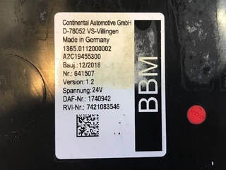 DAF N/A - 1740942 BBM ECU LF/CF/XF EURO 6 image 2