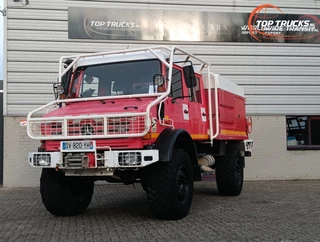 Mercedes-Benz Unimog U 5000 4x4 - (type 437.4) 4000 ltr -Lier, Winch -Feuerwehr Doppelkabine,Uberrollkafig - Camiva - Expeditievoertuig, Camper 2006 - N/A te koop