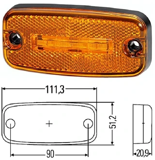 Hella - Lighting Zijmarkeringslamp LED oranje 0 afbeelding 2 miniatuur
