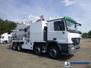 Mercedes-Benz Actros 2008 - 3241 8x4 RHD Huwer vacuum tank / hydrocureur 15 m3 изображение 2 миниатюра