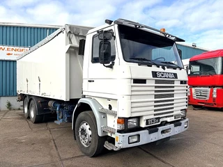 Scania 113 1992 - R113-360 HL 6x2 FULL STEEL SUSPENSION BULK KIPPER (MANUAL GEARBOX / FULL STEEL SUSPENSION / 10 TIRES / 2x P.T.O. / LIFT-AXLE / ETC.) afbeelding 2 miniatuur