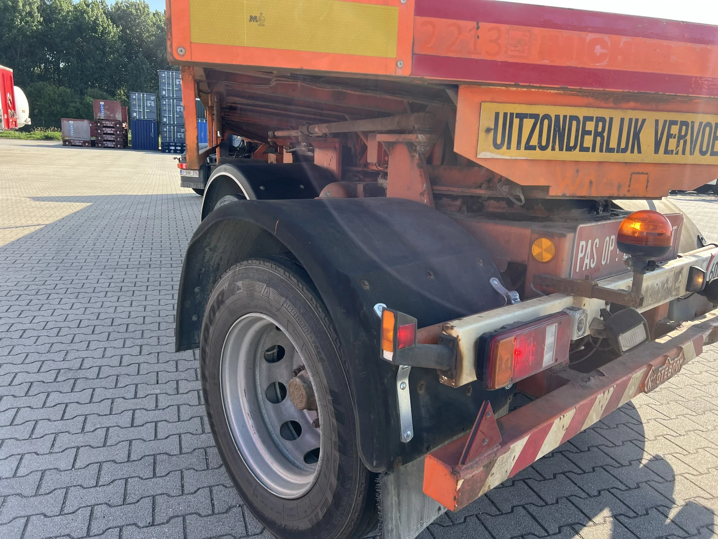 Nooteboom 1999 - OVB-73-04, 73 tons Ballast trailer, 4 axles, 3 hydraulic steering axles afbeelding 11