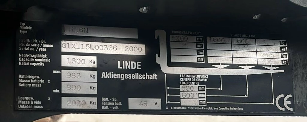Linde R16N 2000 afbeelding 5