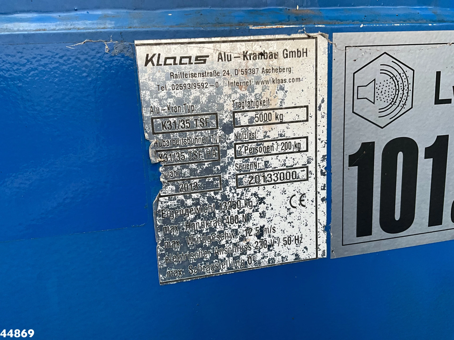 MAN TGM 2013 - 15.290 Klaas 35 meter Dachdecker Kran immagine 21