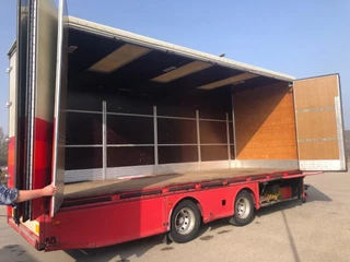 Hoekstra N/A 2000 - MAW20T Gesloten Wipkar-Dieplader Zijdeuren, materiaalkisten, Lage boom 260 cm. Din 50 mm. bild 1