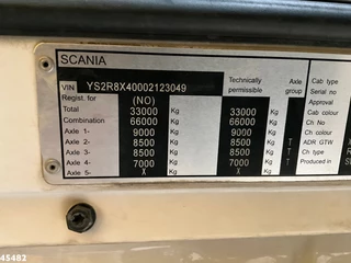 Scania R 2016 - 490 8x4 Euro 6 Retarder HMF 60 Tonmeter laadkraan + Fly-Jib afbeelding 23