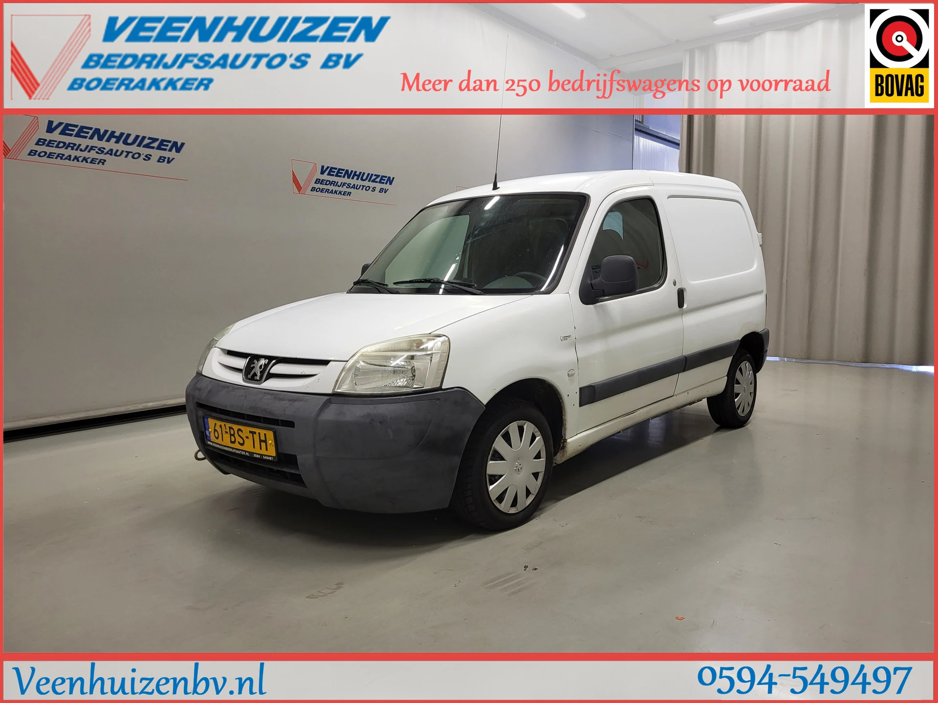Peugeot Partner 2005 - 1.9D 70pk Trekhaak Apk tot 3-10-2026! afbeelding 1