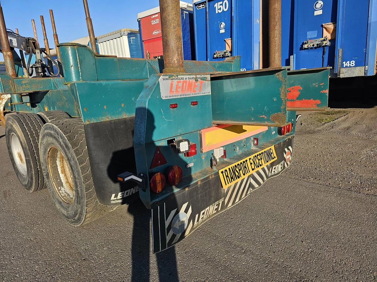 LEONET TB 18 - WOOD TRAILER WITH CRANE - BPW DRUM STEEL SUSPENSION. 1992 image 26