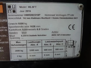 Hyster 3.5 TON H5.5FT 2016 - N/A immagine 35