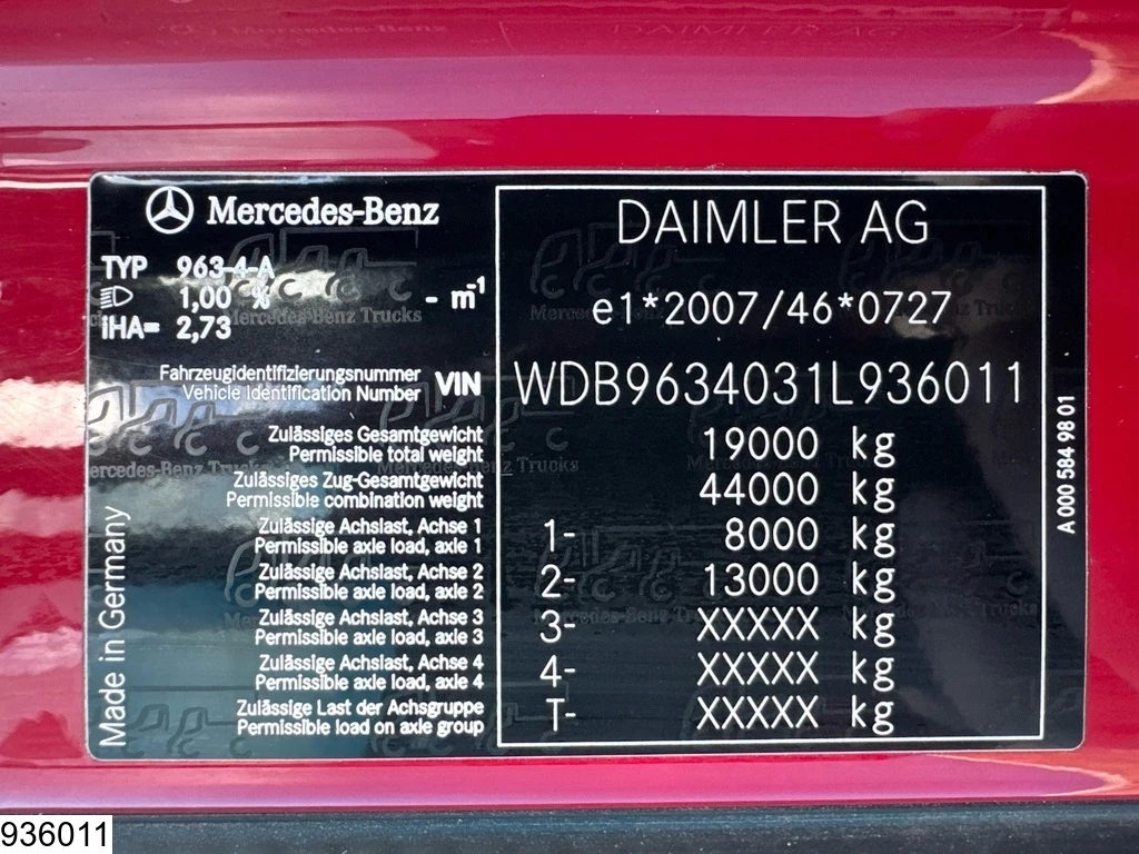 Mercedes-Benz Actros 2015 - 1951 EURO 6, Retarder zdjęcie 7