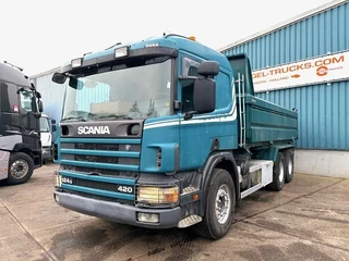 Scania P 2000 - P124-420 G 6x2 FULL STEEL KIPPER (MANUAL GEARBOX / FULL STEEL SUSPENSION / REDUCTION AXLE / 10 TIRES / AIRCONDITIONING / ETC) te koop