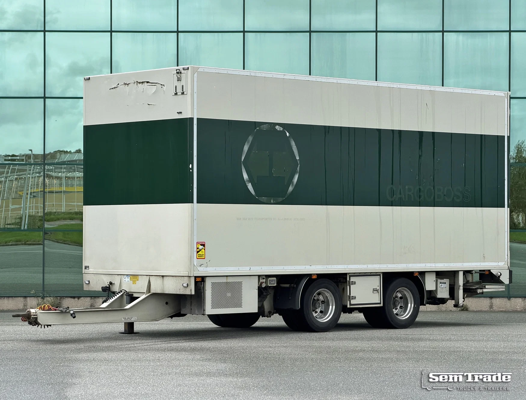 Burg BPM 00-20 TCZXX 2007 - VAN BEURDEN ISOLATED BOX AMA TAIL LIFT ROLLERBED DRUM BRAKES 2 PIECES AVAILABLE NL-TRAILER afbeelding 1