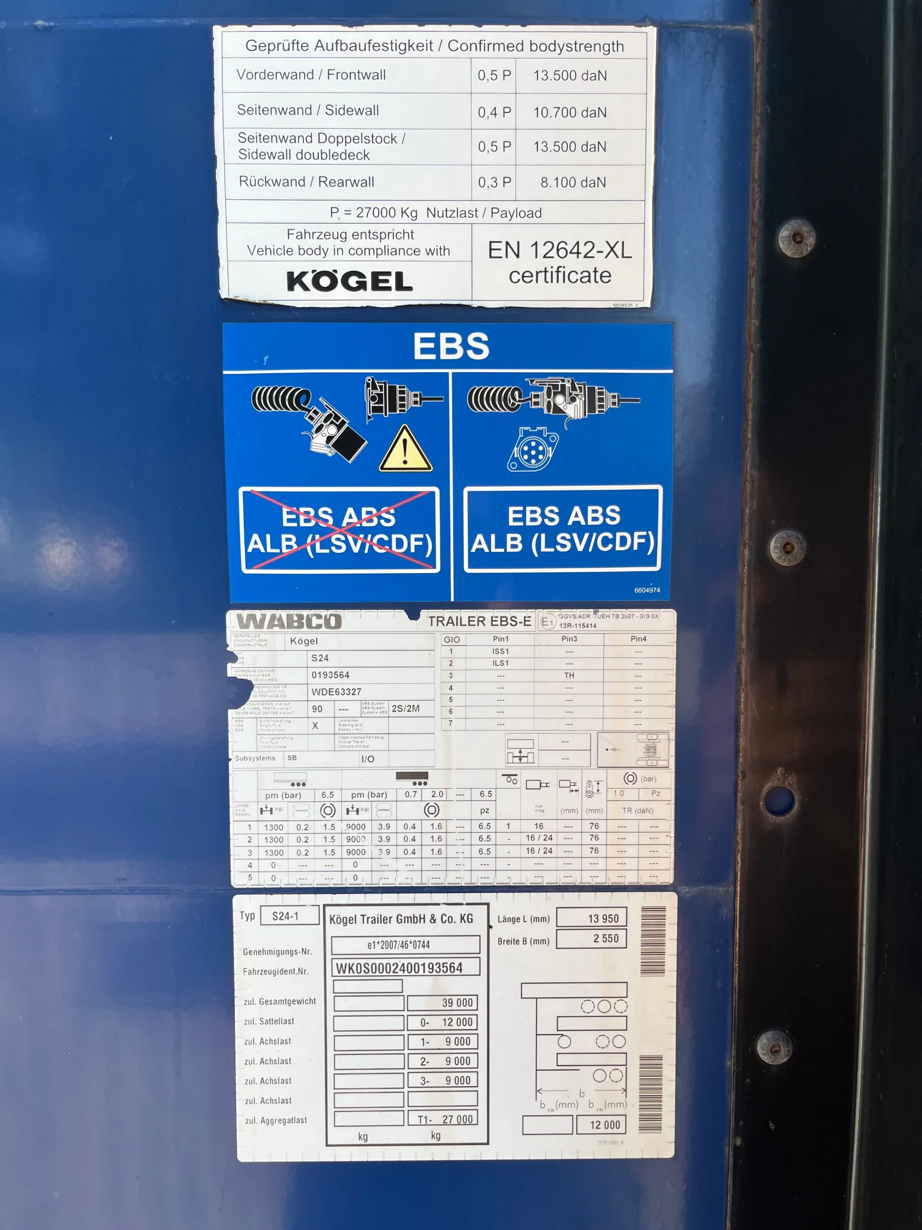 Kögel 2016 - SN 24-1 *MEGA, *Tautliner, *Liftachse, *Hubdach afbeelding 28