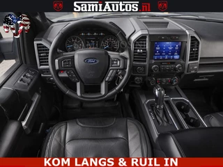 Dodge Ram Pick-Up 2018 - FORD F150 5.0 V8 4X4 | MAT OLIVE GREEN | BIJTELLING VRIJ | ZEER DIK | CAMERA | 3500KG | PANORAMA | LEDER | GO RHINO ROLLBAR | immagine 17