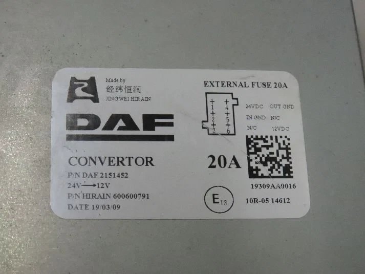 DAF - 2151452 Omvormer 24v-12v 20A DAF obrázek 2