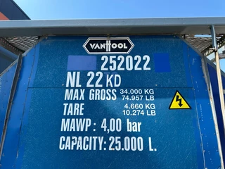Van Hool N/A 1995 - 20FT ISO 25.00L / 2 comp (2x 12.500L) /IMO-1 / 22T6 imagem 15