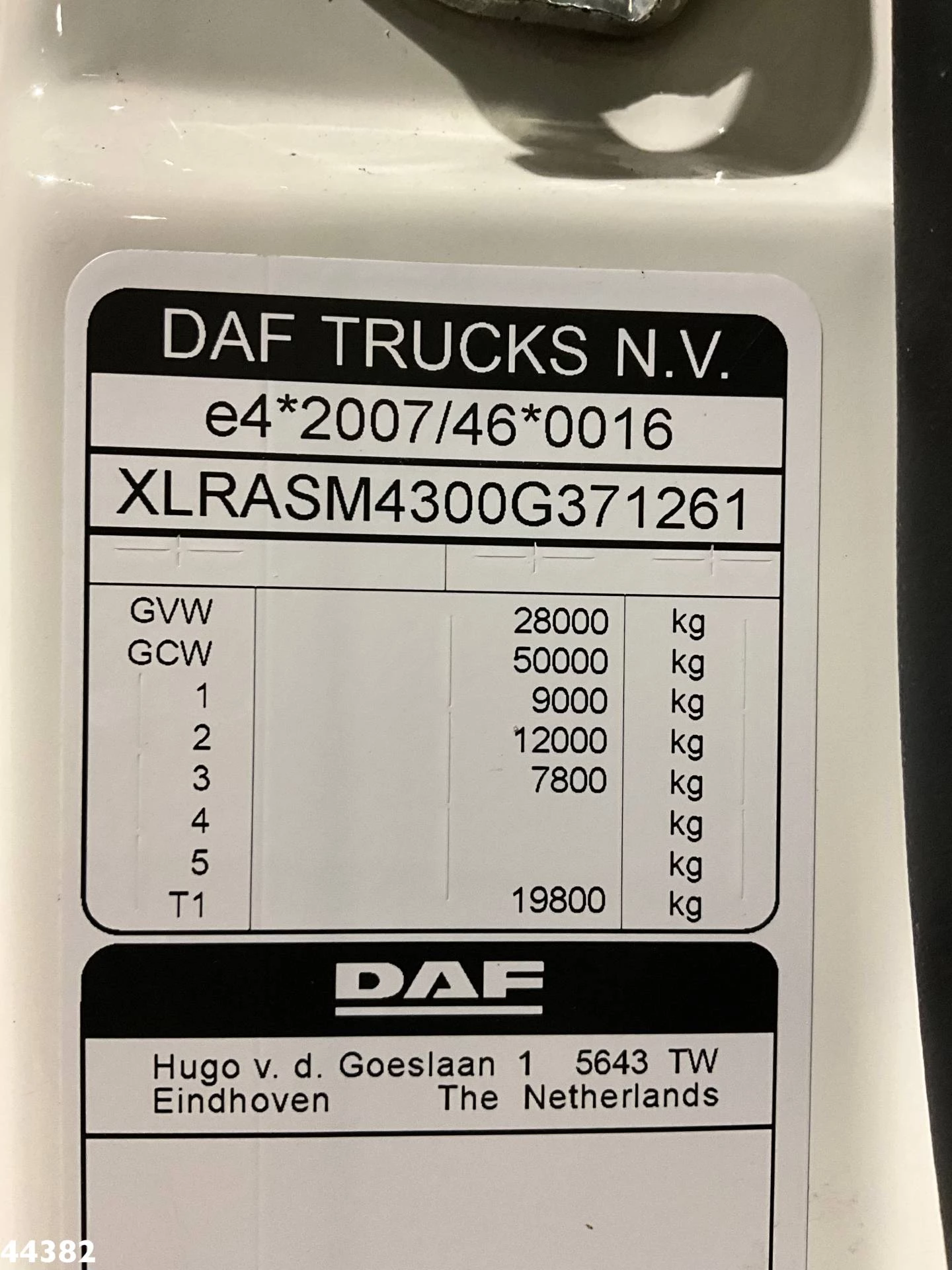 DAF FAS CF 430 Euro 6 VDL 25 Ton haakarmsysteem 2022 Bild 22
