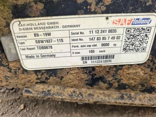 SAF B9-19W | TRAILER AXLE SINGEL TIRE| DISC 2012 - N/A obrazek 8