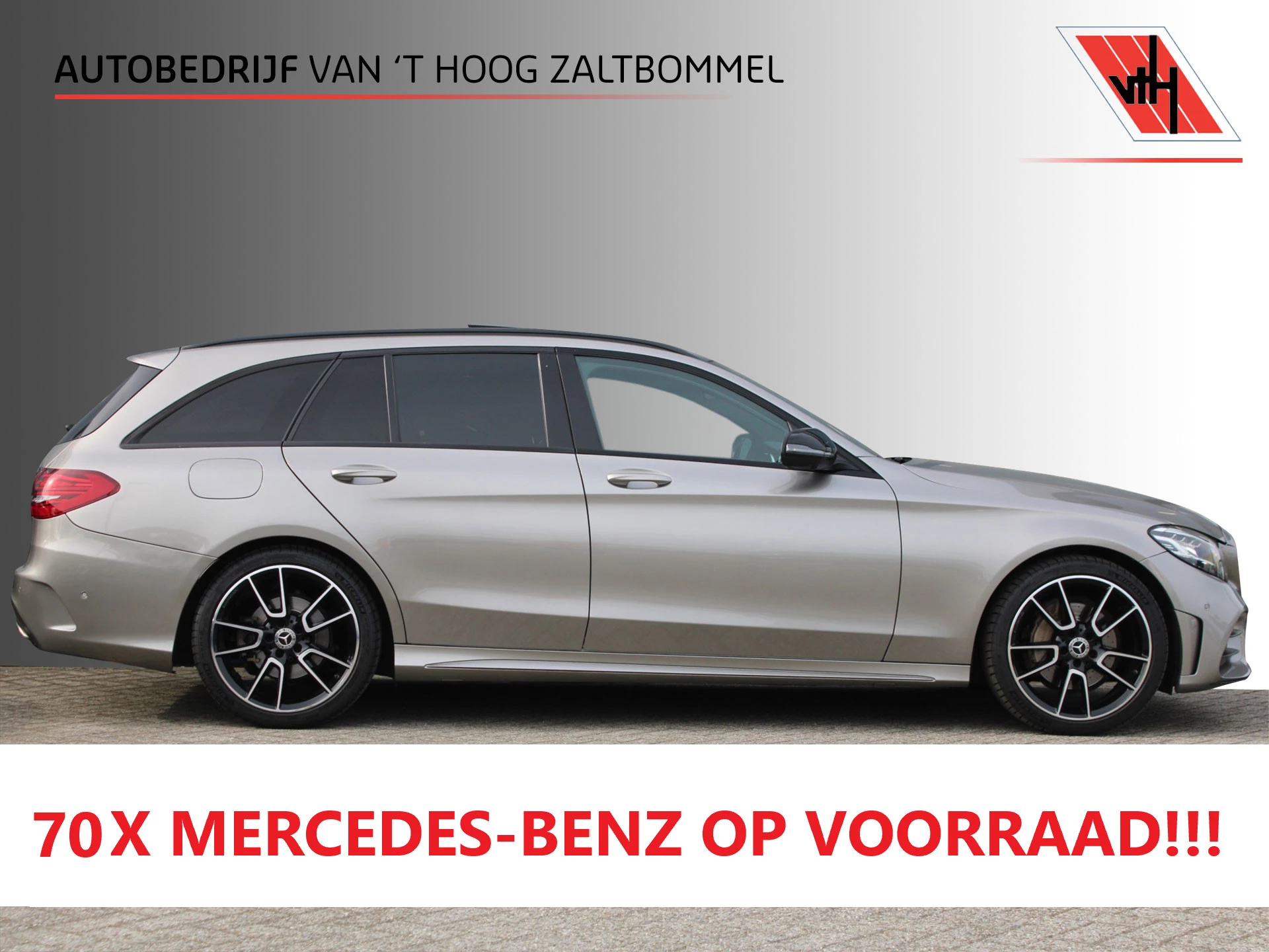 Mercedes-Benz C-Klasse 2019 - Estate 160 AUT9 AMG NIGHT PAKKET PANORAMADAK 360-CAMERA 19'' NL AUTO afbeelding 1