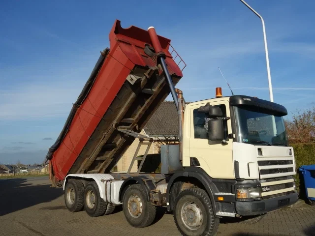 Scania P 2002 - P114-380 8X4 STEELKIPPER 20 CUB,MANUALGEARBOX,RETARDER afbeelding 1