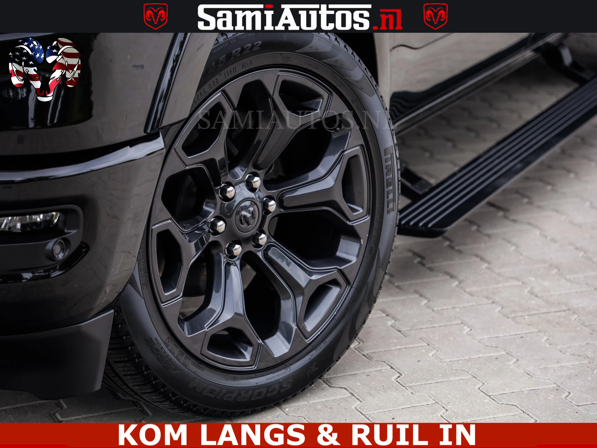 Dodge Ram Pick-Up 2021 - LIMITED | TRAINHORN | | HUD | UITLAATKLEP | LUCHTVERING | STRIPING | PANODAK | BOM VOL | BLAUW VOORRUIT | afbeelding 36