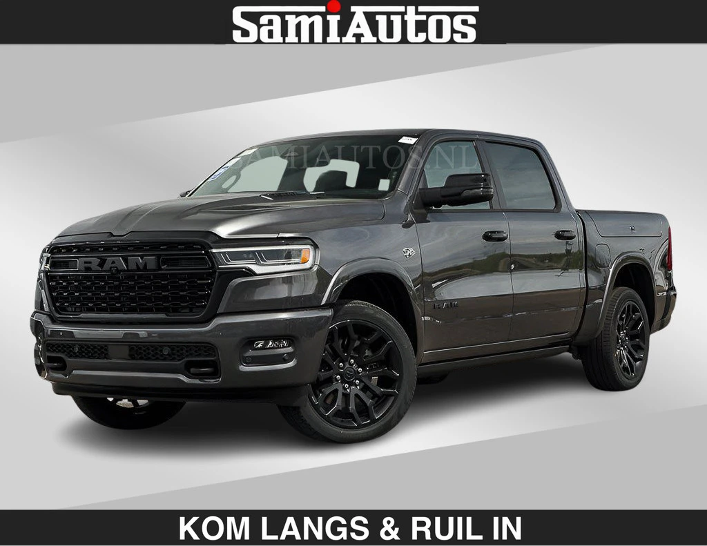 Dodge Ram Pick-Up 2026 - LIMITED 2027 5.7 V8 HEMI | MAXIMAAL UITGERUST | NIEUWE KLEUR Granite Crystal Pearl met Ebony Red interior seats | afbeelding 1
