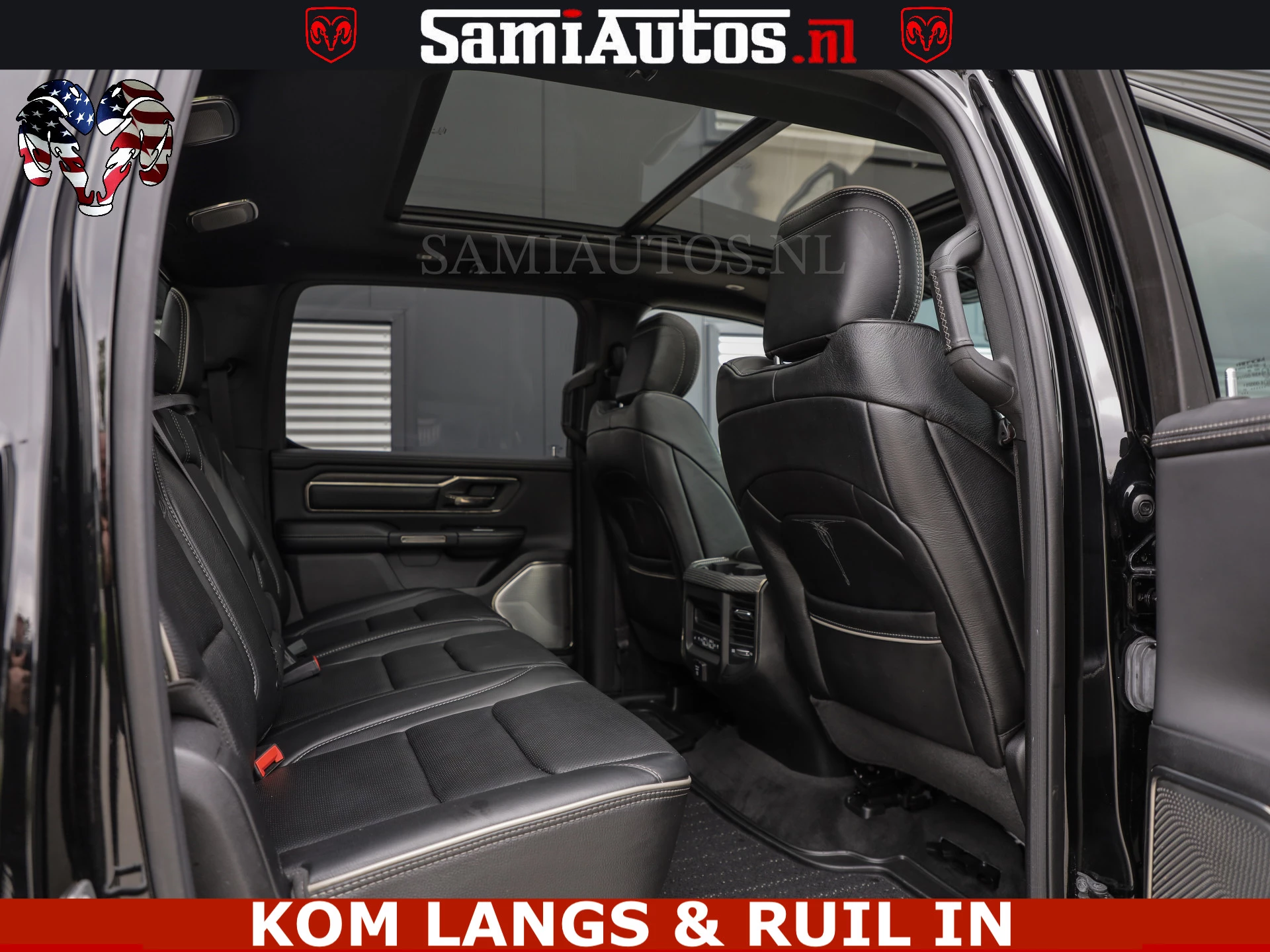 Dodge Ram Pick-Up 2021 - LIMITED | TRAINHORN | | HUD | UITLAATKLEP | LUCHTVERING | STRIPING | PANODAK | BOM VOL | BLAUW VOORRUIT | afbeelding 43