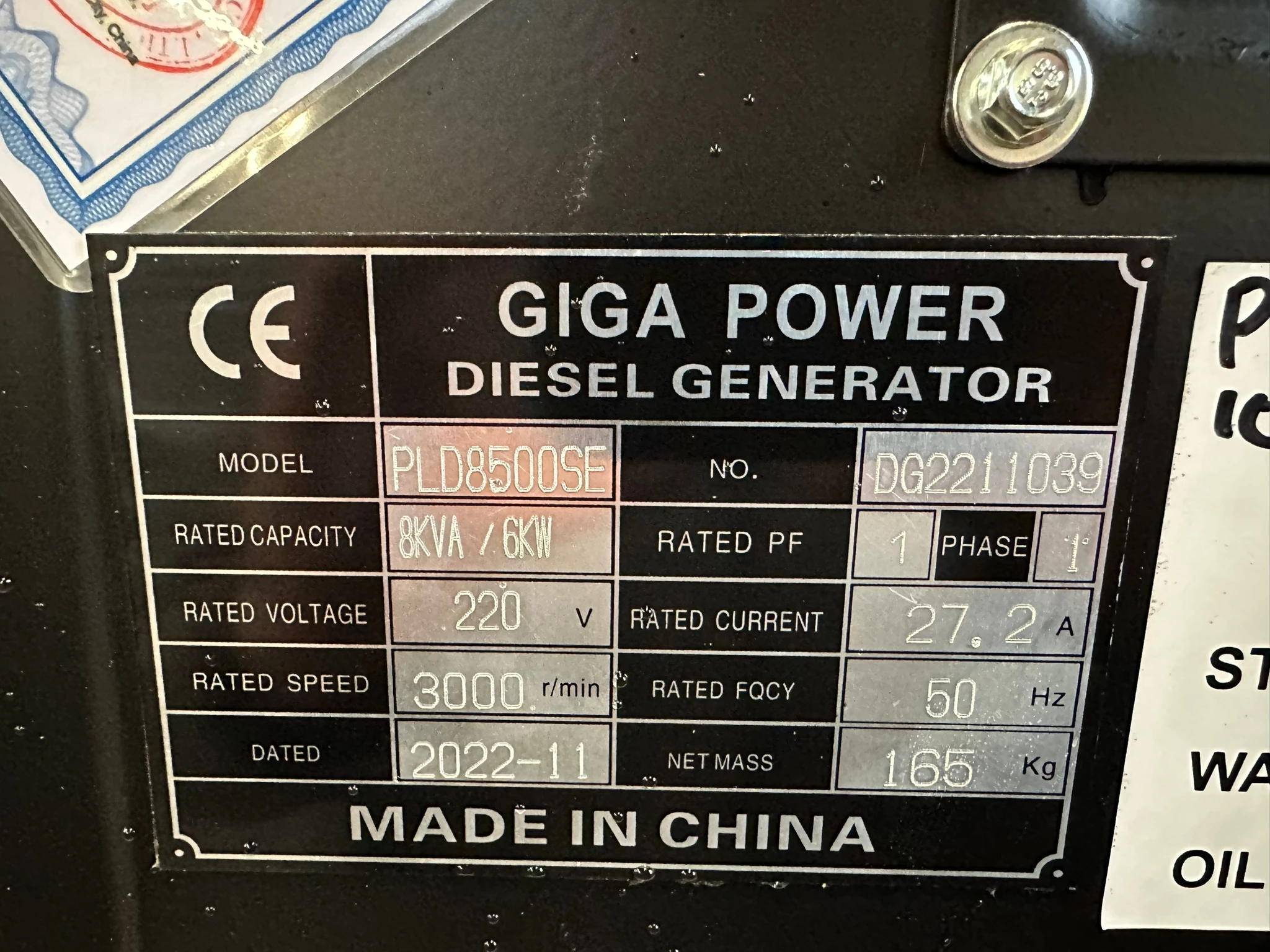 Giga power PLD8500SE 8KVA silent set 2022 obrázek 10